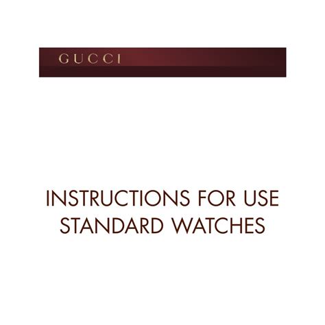 my gucci watch stopped working|gucci watch manual.